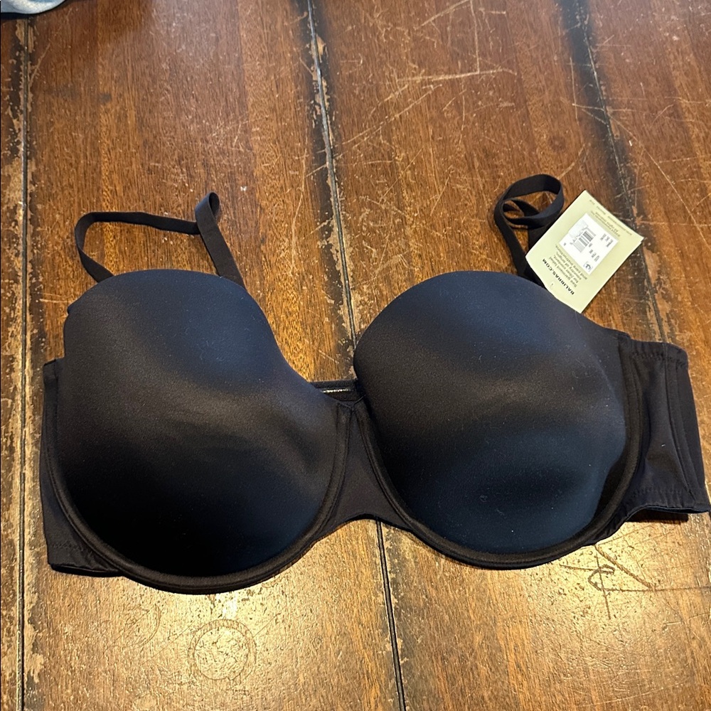 Bali Multiway Strapless Wireless Bra 42 DD Black Removable Straps NEW NWT